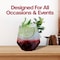 Smarty Had A Party 12 oz. Clear Hexagonal Stemless Plastic Wine Goblets (64 Glasses), 64PK 3712-SB-CASE - alternate 9