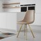 Leisuremod Markley Modern Leather Dining Chair With Gold Legs in Taupe MCG18TP - alternate 10
