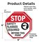 Signmission Stop Safety Glasses Required Beyond, 6 inch X 6 inch, Vinyl Decal, 2PK OC-D-2PACK-6-308 - alternate 4