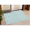 Homeroots 3' X 5' Aqua And Ivory Plaid Washable Indoor Outdoor Area Rug 595451 - alternate 1