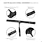 Fab Glass And Mirror Matte Black Shower Squeegee for Glass Doors with Adhesive Hooks, Squeegee for Shower Glass, Cle SQGE-MB - alternate 8