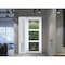 Vdomdoors Front Exterior Prehung FiberGlass Door Clear Glass See-through / Manux 8555 White Silk Clear Glass MANUX8555EXD-WS-W36+12 x H80-RH - alternate 6