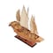 Homeroots 25" Wood Brown Solid Wood Hand Painted Model Boat Tabletop Sculpture 401202 - alternate 7