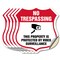 Signmission No Trespassing Shield Sign This Property, 6 inch X 6 inch, Vinyl Decal, 5PK SHI-D-5PACK-6-424 - alternate 1