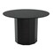 Homeroots 46" Black Solid Wood Pedestal Base Round Top Dining Table 721048 - alternate 1