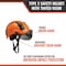 Malta Dynamics Safety Helmet w/Tinted Visor, Acrylonitrile Butadiene Styrene (ABS), Ratchet, Orange HTO2002 - alternate 8