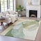 Homeroots 3' X 5' Artichoke Green And Taupe Abstract Washable Indoor Outdoor Area Rug 630423 - alternate 7