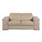 Homeroots 71in Beige And Silver Genuine Leather Love Seat 329719 - alternate 1