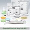 A2Z Scilab Forceps Micro 10 Inch Curved Serrated Narrow-Tip Stainless Steel Tweezers A2Z-ZR1133 - alternate 6