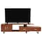 Leisuremod Avery TV Stand with MDF Cabinet and Powder Coated Steel Legs, Walnut ATS69NW - alternate 18