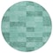 Homeroots 8' Blue And Aqua Round Geometric Washable Indoor Outdoor Area Rug 604895 - alternate 9
