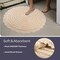 Lavish Home Bathroom Rugs 2 Woven Cotton Bath Mat Set for Boho Decor Round Rugs for Shower, Tub, Toilet, Vanity HT-BATH4-NT - alternate 10