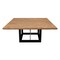 Homeroots 60" Natural and Black Solid Wood And Iron Frame Base Square Dining Table 563917 - alternate 1