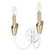 Z-Lite Claudelle 2-Light Wall Sconce, 13.75 in W x 14.5 in H, Textured White + Modern Gold 4014-2S-TW-MGLD - alternate 8