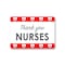 Signmission Public Safety, 5" Height, Decal, 5" x 3.5", Thank You Nurses 3, Thank You Nurses 3 OS-NS-D-35-25423 - alternate 1