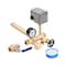 Vevor 1 inx11 in Well Pressure Tank Tee Kit 30/50PSI Pressure Switch 1 in Gate Valve SS3058 - alternate 1