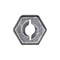Auveco Thread Cutting Nut 1/8in Stud Size 5/16in Hex, 200PK 3401 - alternate 2