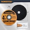 Powertec 4in Cut Off Wheels 25PK, 1/16in Thick with 5/8in Arbor, for Angle Grinder -  60 Grit, 25PK 14018 - alternate 6