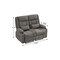 Homeroots 47in Gray Microfiber Manual Reclining Loveseat With Storage and Toss Pillows 721197 - alternate 6