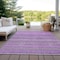Homeroots 5' X 8' Purple Eggplant And Lilac Striped Washable Indoor Outdoor Area Rug 577794 - alternate 9