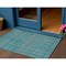 Homeroots 3' X 5' Teal Blue Gray And Brown Striped Washable Indoor Outdoor Area Rug 597433 - alternate 1