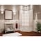 Maax Begonia 36''Lx36''Dx74'' H Center Corner Shower Kit in Wht with Frameless Door in Chrome 105618-000-129-102 - alternate 1