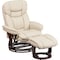 Flash Furniture Beige LeatherSoft Swivel Recliner & Curved Ottoman BT-7821-BGE-GG - alternate 1