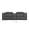 Homeroots 89in Dark Gray and Silver Italian Leather Power Reclining Loveseat With Storage 633756 - alternate 10