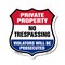 Signmission Private Property Shield Sign No Trespass, 12 Inch X 12 Inch, Aluminum Metal Sign SHI-A-12-453 - alternate 1