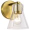 Nuvo Gianna, 1 Light Vanity, Vintage Brass Finish, Clear Glass 60/8341 - alternate 8