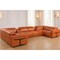 Homeroots Camel Italian Leather Power Reclining U Shaped Eight Piece Corner Sectional With Console 634676 - alternate 9