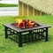 Wrightmaster 32 in. x 12.4 in. Square Iron Charcoal Gray Upland Fire Pit with Cover ZR-0230.001.001 - alternate 8