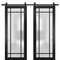 Sartodoors Sturdy Double Barn Door Planum 2112 Black Solid Core Modern Interior PLANUM2112DB-BLK-36 x 80 (2* 18x80) - alternate 1