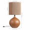 Jonathan Y Abram 22.75" Rustic Bohemian Resin/Metal Round Table Lamp with Paper Rope Shade, Brown Finish JYL9203A - alternate 9