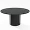 Homeroots 60" Black Solid Wood Pedestal Base Round Top Dining Table 721054 - alternate 1