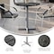 Flash Furniture Commercial All-Weather 31.25" Black Faux Marble HPL Tabletop with Silver X Base ST-RD31-BKMAR-T2222S-GG - alternate 10
