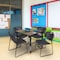 Regency Square Kee Adjustable Classroom Table W/ 4 Zeng Stack Chairs, 30 in W, 30 in L, Noble Oak TB3030NOAPBK44BK - alternate 7