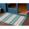 Homeroots 3' X 5' Teal Blue Gray And Copper Geometric Washable Indoor Outdoor Area Rug 597926 - alternate 1