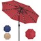 Simple Deluxe 9' Solar Umbrella 32 LED Lighted Patio Umbrella Table Market Umbrella with Push Button Tilt/Crank O LGBRLA9LEDRED - alternate 1