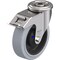 Blickle SS, Kingpin Swivel Cstr, Solid Rbbr, 5", Brk LEXR-POEV 125XKA-FI-SG - alternate 1