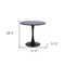Homeroots 32" Black Wood Pedestal Base Round Top Dining Table 568200 - alternate 6