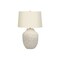 Homeroots 26" Cream Ceramic Round Table Lamp With Cream Empire Shade 545857 - alternate 1