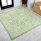 Jonathan Y Malta Bohemian Medallion Textured Weave Cream/Green 5 ft Square Indoor/Outdoor Area Rug SMB104F-5SQ - alternate 1