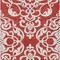 Homeroots 9' X 12' Red And Ivory Damask Washable Indoor Outdoor Area Rug 614459 - alternate 9