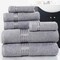 Lavish Home 12PC Towel Set Cotton Bathroom Accessories with 4 Bath Towels, 4 Hand Towels, and 4 Washcloths, Gray 67-0016-S-2 - alternate 5