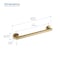 Kibi Bathroom Safety 18 In L, 1.25 In Dia., Stainless Steel Shower Grab Bar, Concealed Screws KGB1118BB - alternate 9