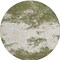 Homeroots 8' Olive Green Gray And Ivory Round Abstract Washable Indoor Outdoor Area Rug 599516 - alternate 8