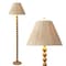 Jonathan Y Wren 61.5" Modern Rustic Bobbin Pleated Paper Shade/Resin LED Floor Lamp, Brown Wood Finish/Light Bro JYL5400A - alternate 1