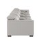 Homeroots 179" Light Gray Top Grain Leather Reclining Metal USB Sofa 720321 - alternate 9