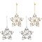 Homeroots Set of Four Gold And Silver Handmade Faux Crystal And Metal Hanging Star Ornaments, 4PK 548239 - alternate 10